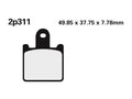 NISSI BRAKE PADS 2P-311ST SINTER METAL