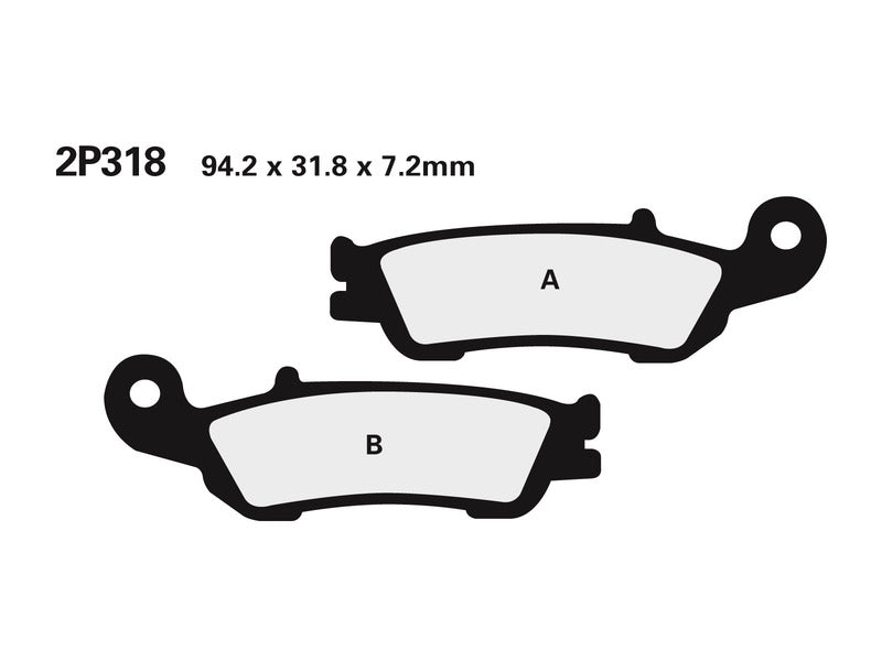 NISSI BRAKE PADS 2P-318ST SINTER METAL