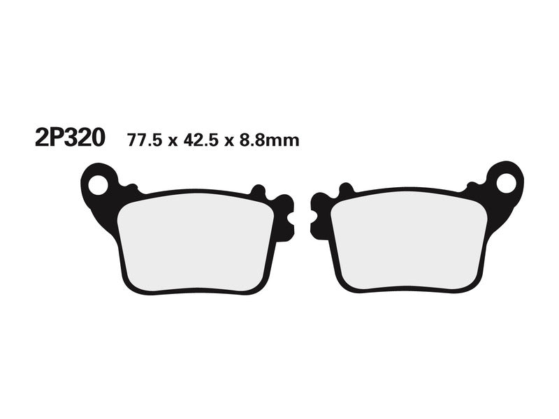 NISSI BRAKE PADS 2P-320ST SINTER METAL