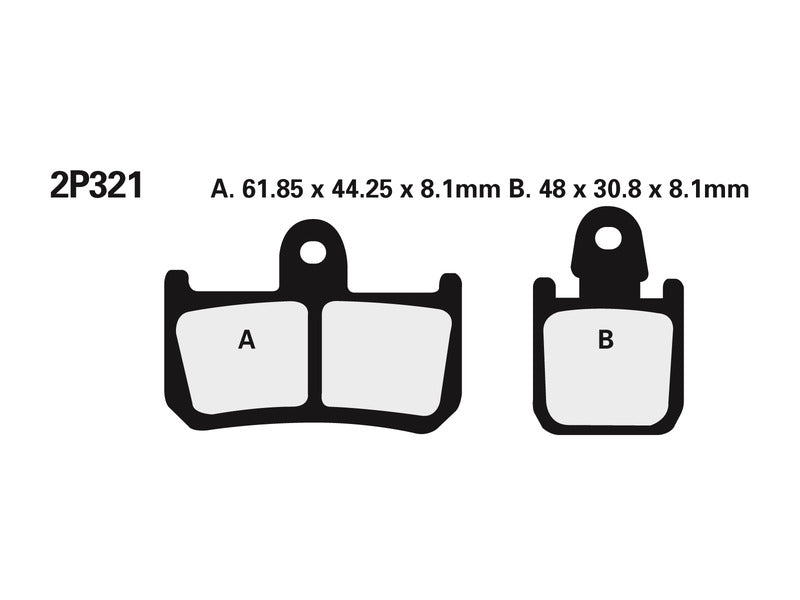 NISSI BRAKE PADS 2P-321ST SINTER METAL