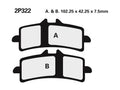 NISSI BRAKE PADS 2P-322ST SINTER METAL