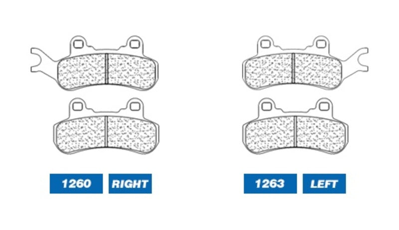 CLBRA BRAKE PADS 1260ATV1 SINTER METAL