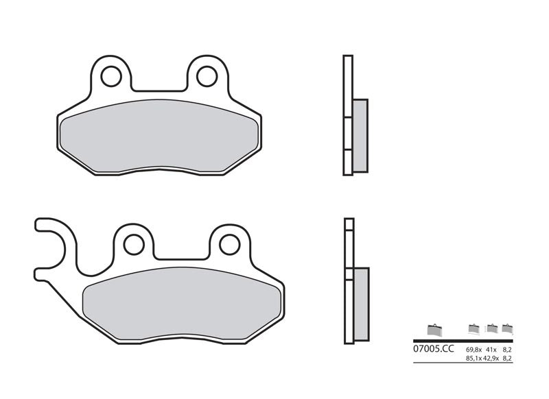 BREMB BRAKE PADS 07005CC CARBON CERAMIC