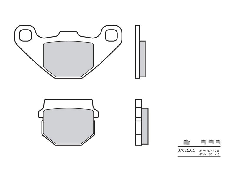 BREMB BRAKE PADS 07026CC CARBON CERAMIC