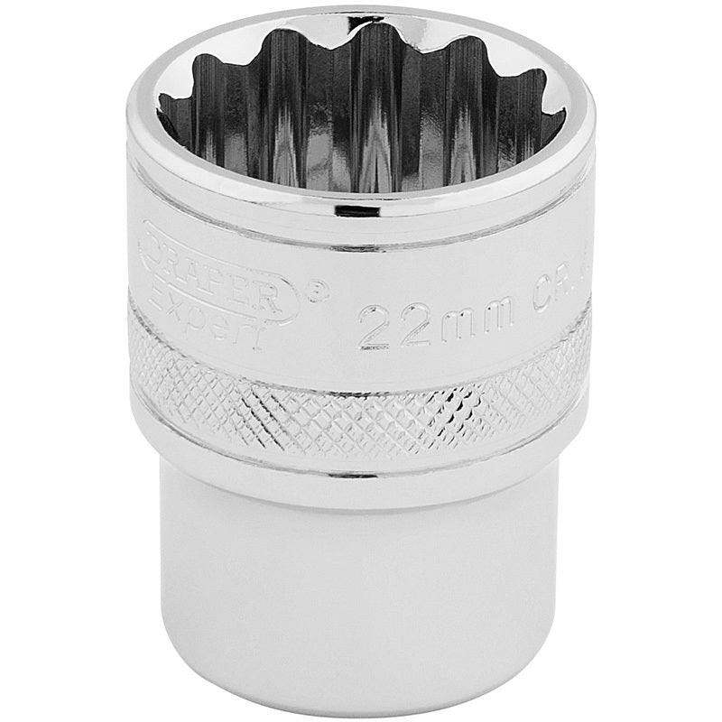 DRAPR SOCKET 22MM 12 PTS 1/2DR PCKD