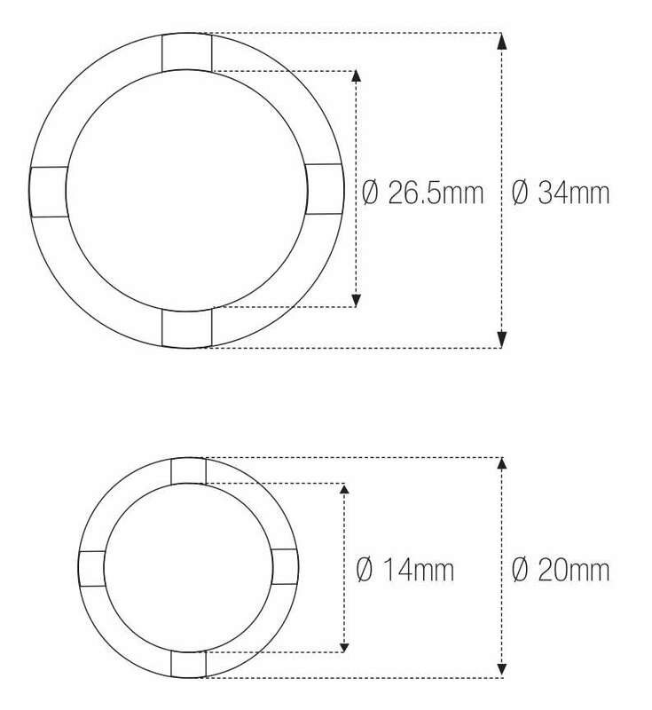 MOPRO SLOT SOCKET Ø14/20MM & Ø26/34MM