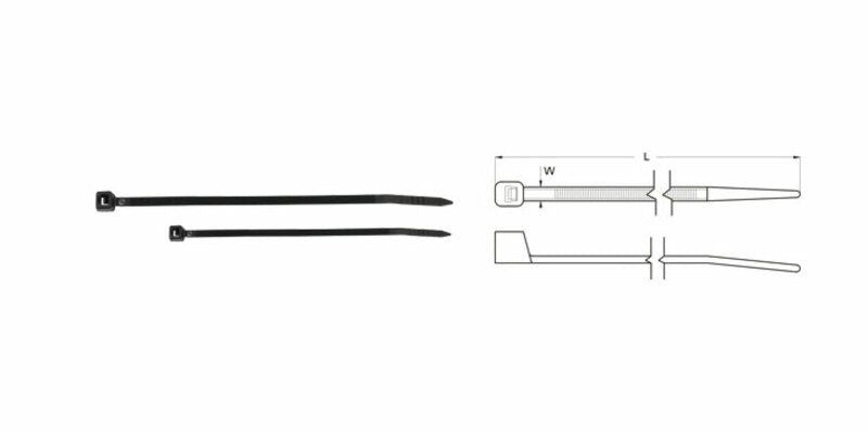 BIHR CABLE TIES 100 X 2,5 - BAG X100