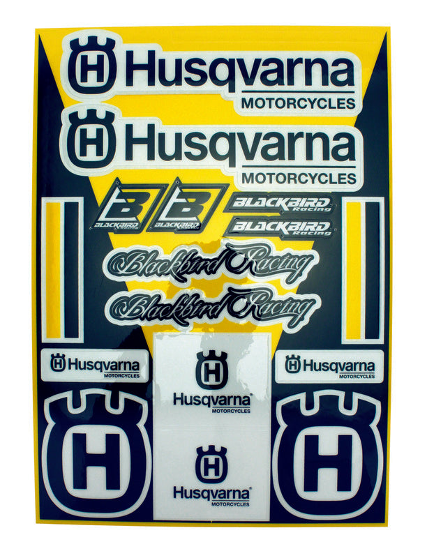 BBIRD STICKERS SHEET HUSQVARNA