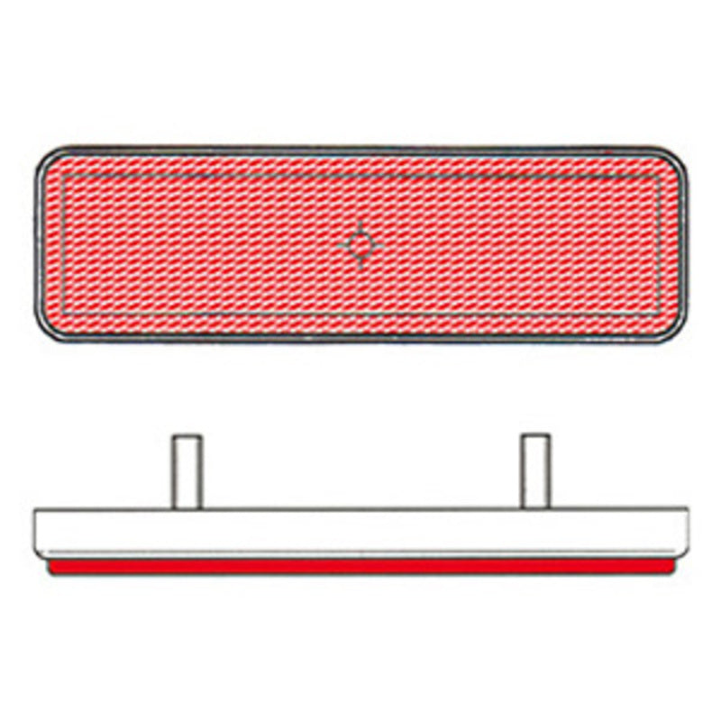 VPART REFLECTOR 96x27MM RED