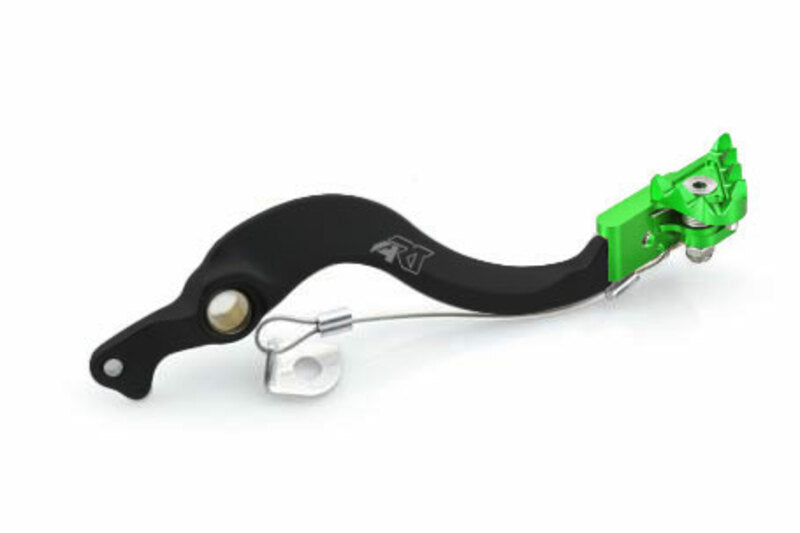 ART PEDAL ALU BLACK/GREEN TIP