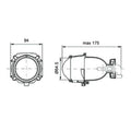 VPART HEADLIGHT POLIEPSOIDAL FRONT UNIV