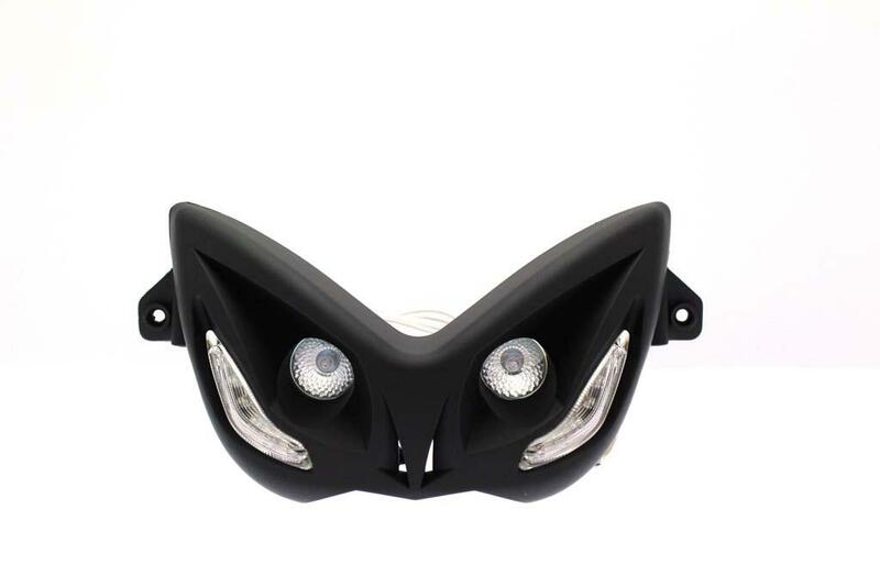 BIHR HEADLIGHT R-8 NITRO BLACK MAT