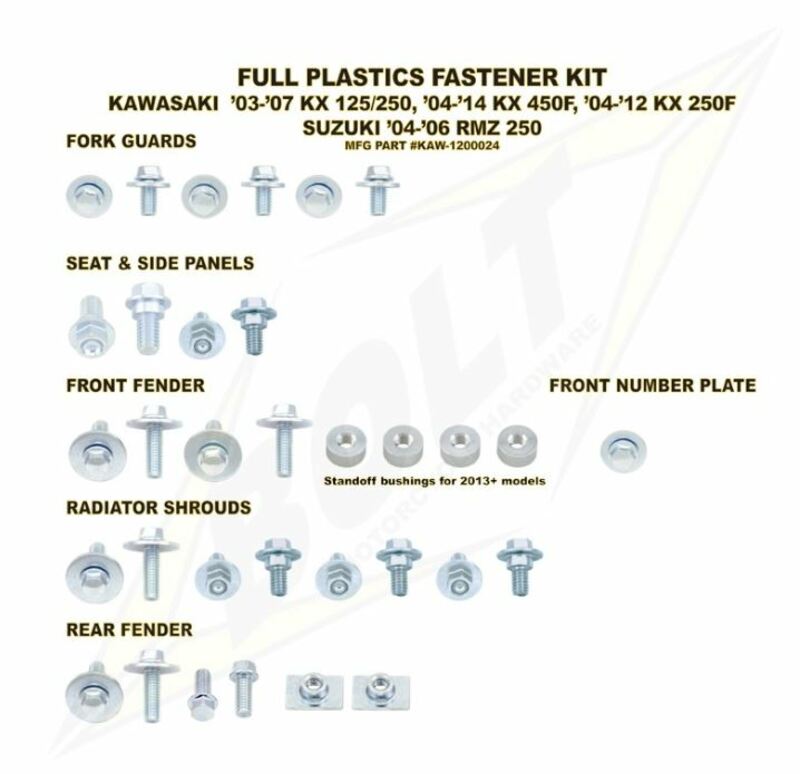 BOLT BOLT KIT 13 KX250F / 12-13 KX450