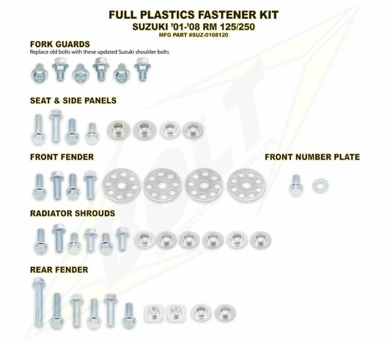 BOLT BOLT KIT 01-08 RM125/250