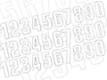 BBIRD DECALS KIT RACE NUM. 160X75 WHITE