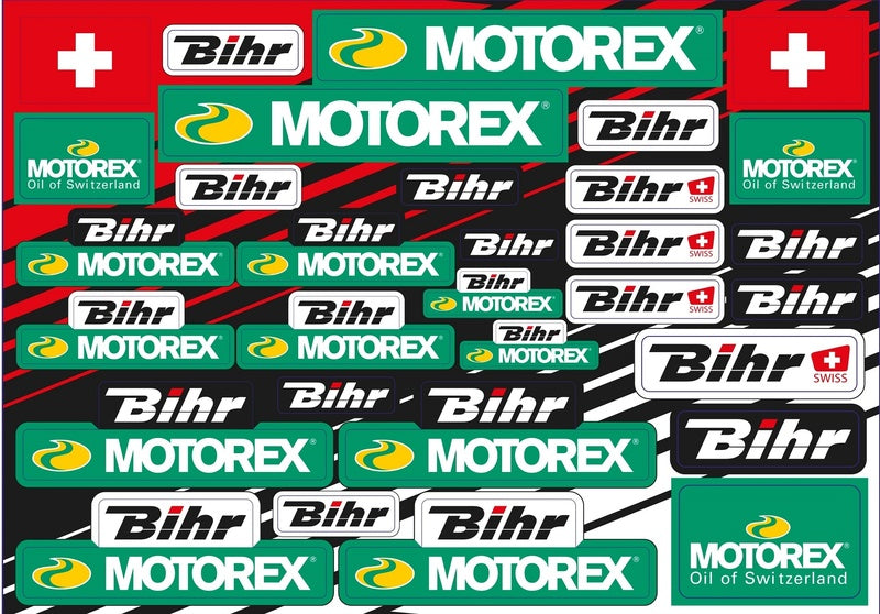 BBIRD STICKERS SHEET BIHR & MOTOREX