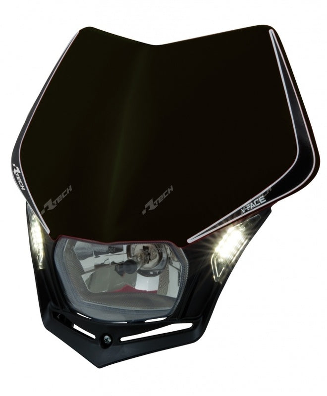 RTECH HEADLIGHT V-FACE LED BLACK