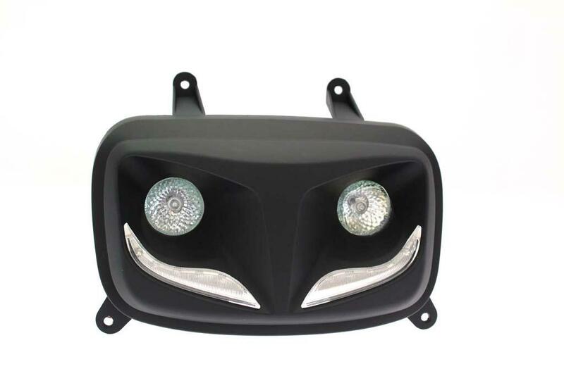 BIHR HEADLIGHT R-8 BOOSTER BLACK MAT