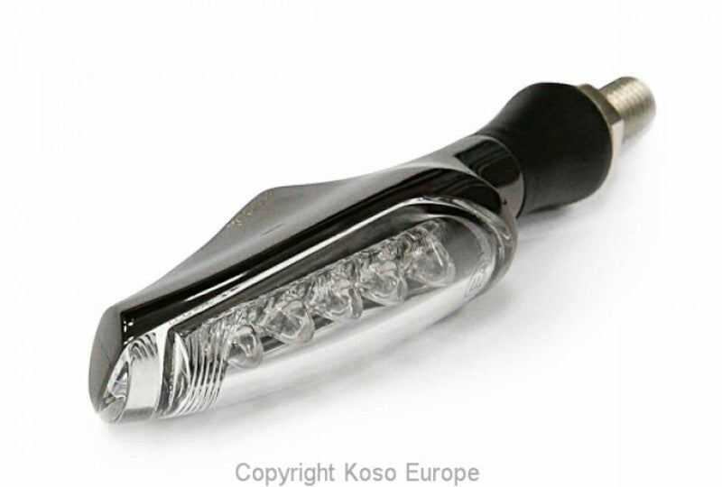 KOSO INDICATORS MAT BLACK/CLEAR LENS