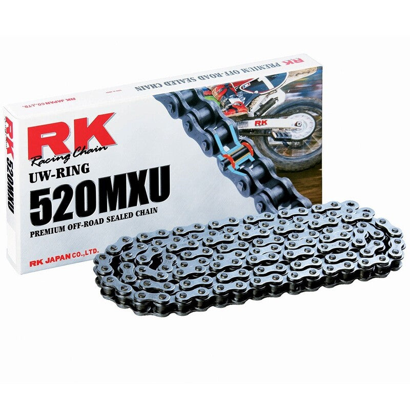 RK CHAIN MXU 520, BLK/BLK, 120