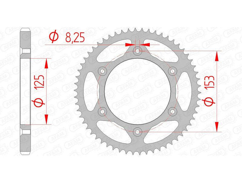 AFAM RR SPROC 428 STEEL ST 10228, 58