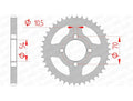 AFAM RR SPROC 428 STEEL ST 10229, 42