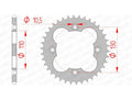 AFAM RR SPROC 520 STEEL ST 10318, 38