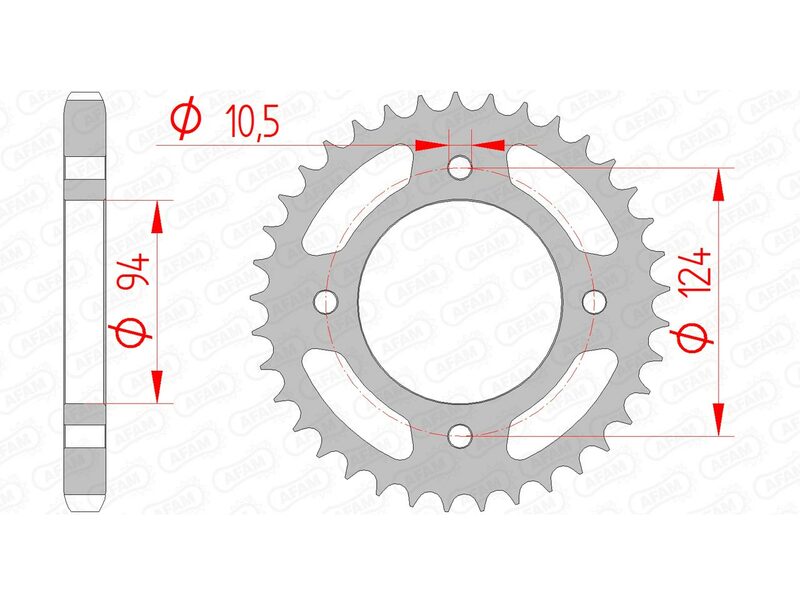 AFAM RR SPROC 530 STEEL ST 10505, 34