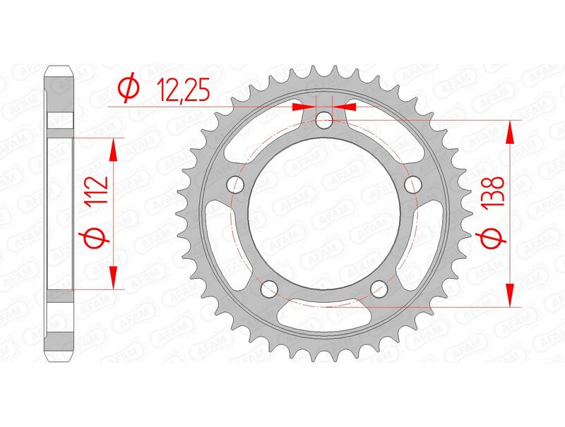 AFAM RR SPROC 530 STEEL ST 10508, 41