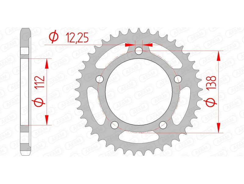 AFAM RR SPROC 525 STEEL ST 10517, 41
