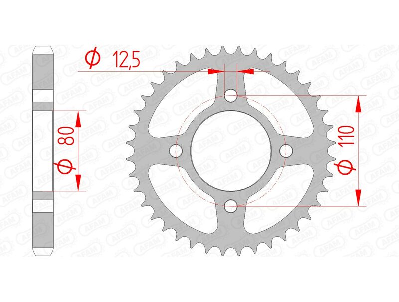 AFAM RR SPROC 530 STEEL ST 10603, 43
