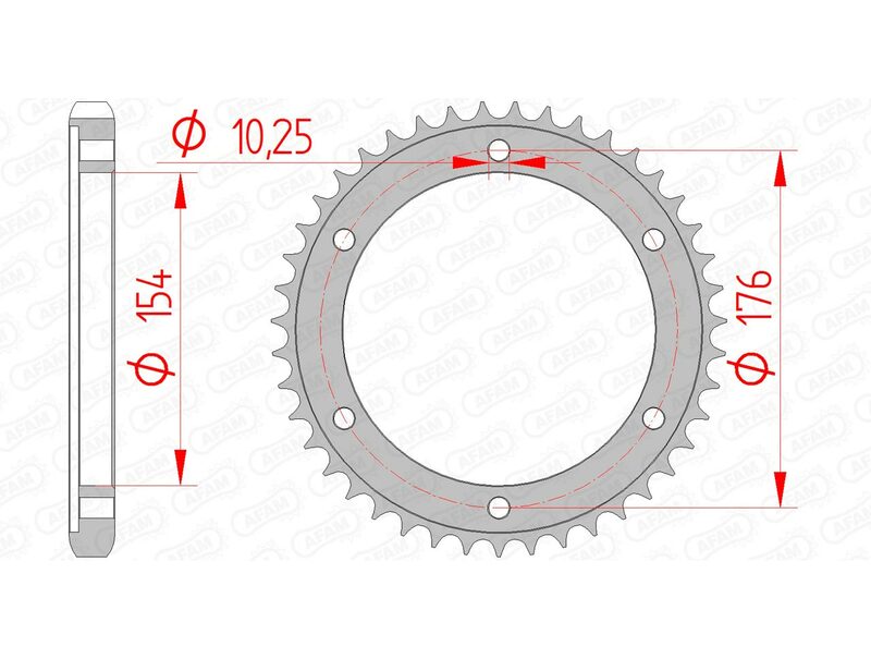 AFAM RR SPROC 530 STEEL ST 10619, 43