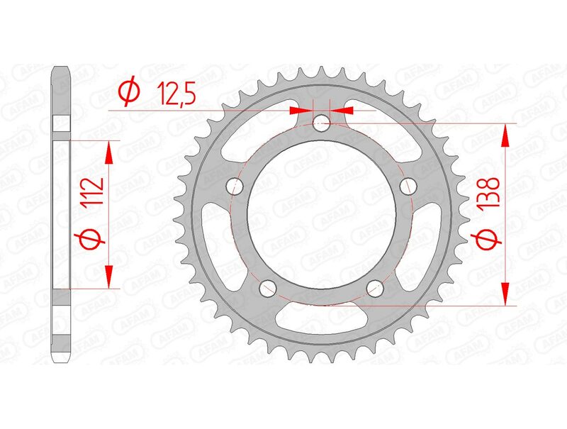 AFAM RR SPROC 520 STEEL ST 10627, 39