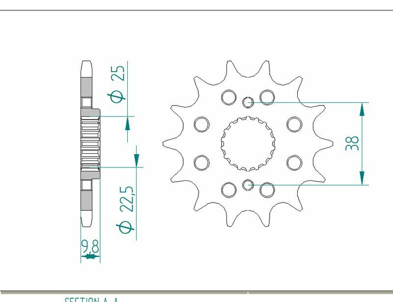 AFAM FR SPROC 520 STEEL ST 166400, 14