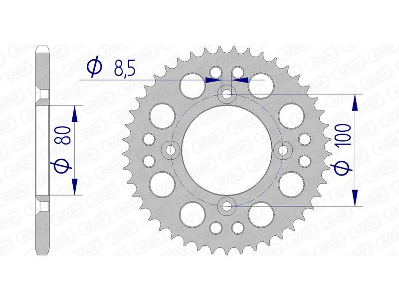 AFAM RR SPROC 420 ALU UL 11101, 36