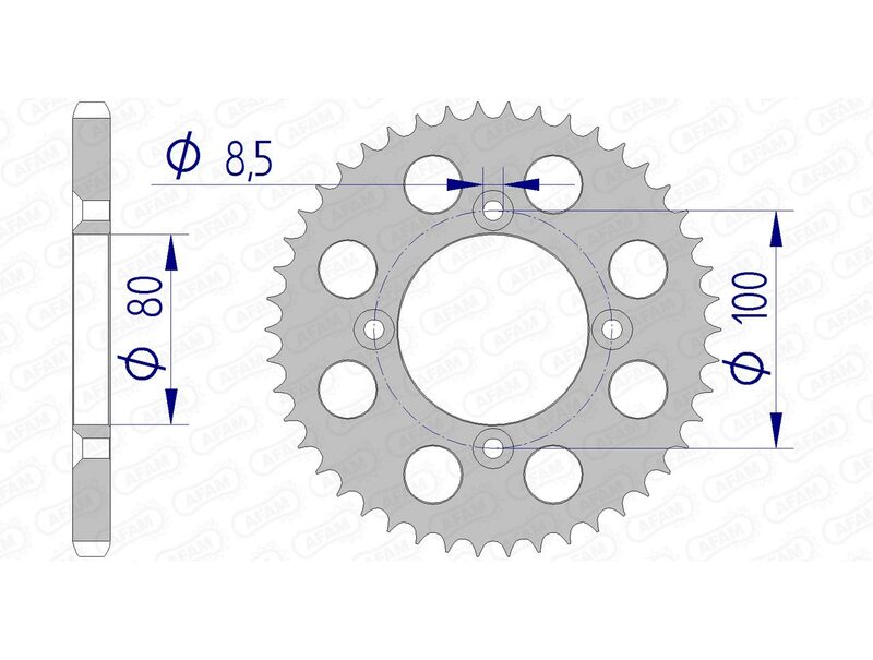 AFAM RR SPROC 428 ALU UL HA 11110, 50