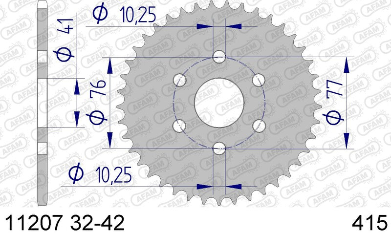 AFAM RR SPROC 415 ALU UL 11207, 36