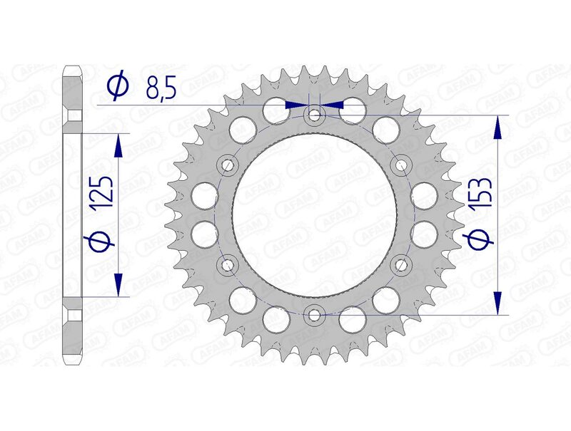 AFAM RR SPROC 520 ALU UL SC 11212, 45