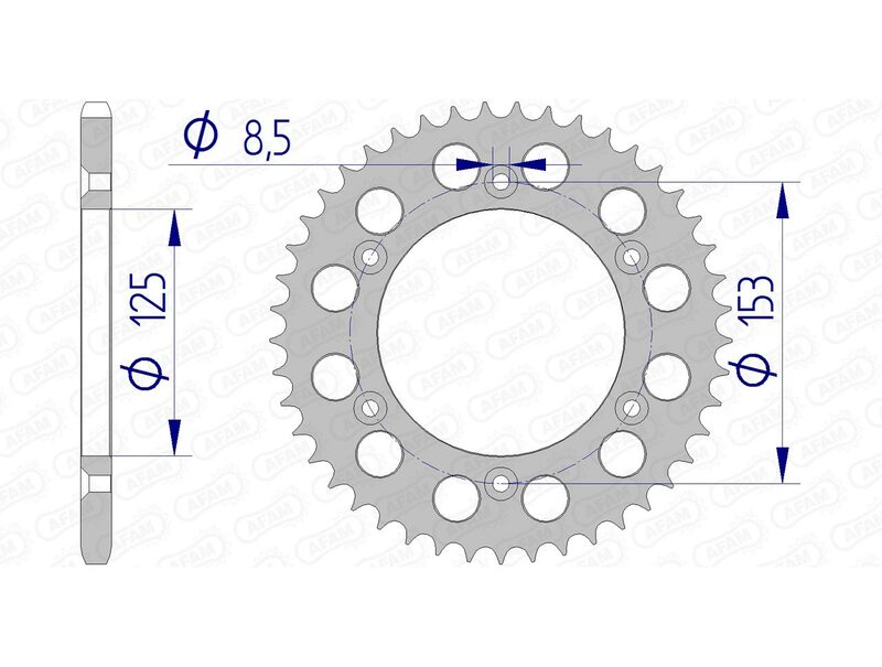 AFAM RR SPROC 520 ALU UL 11212, 44