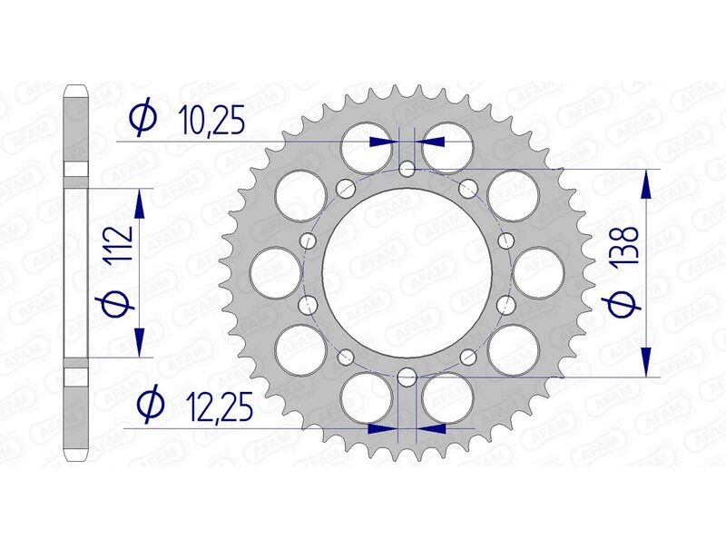 AFAM RR SPROC 520 ALU UL HA 11509, 45