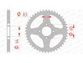 AFAM RR SPROC 420 STEEL ST 12100, 42