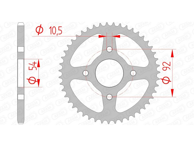 AFAM RR SPROC 420 STEEL ST 12115, 47