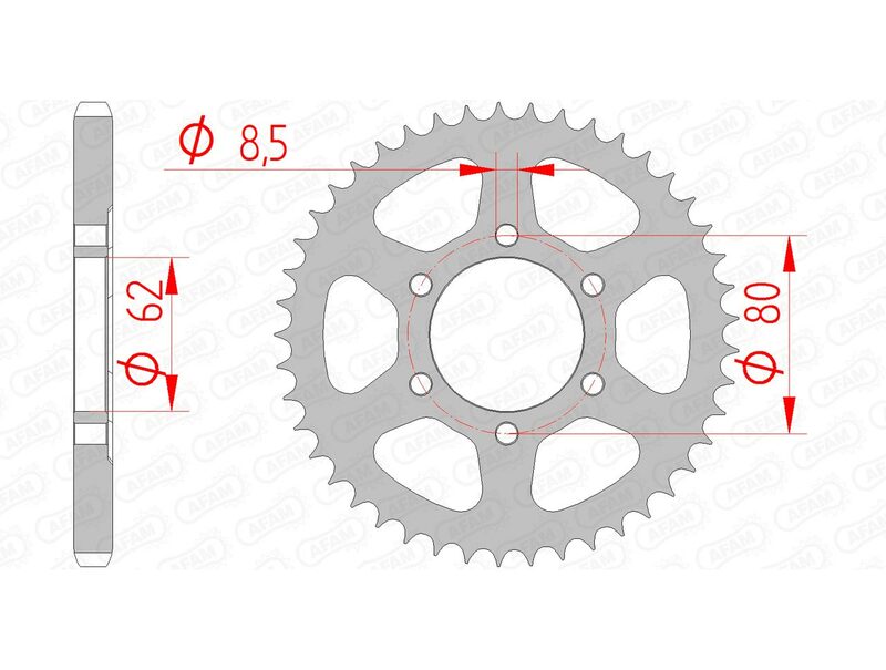 AFAM RR SPROC 428 STEEL ST 12203, 37