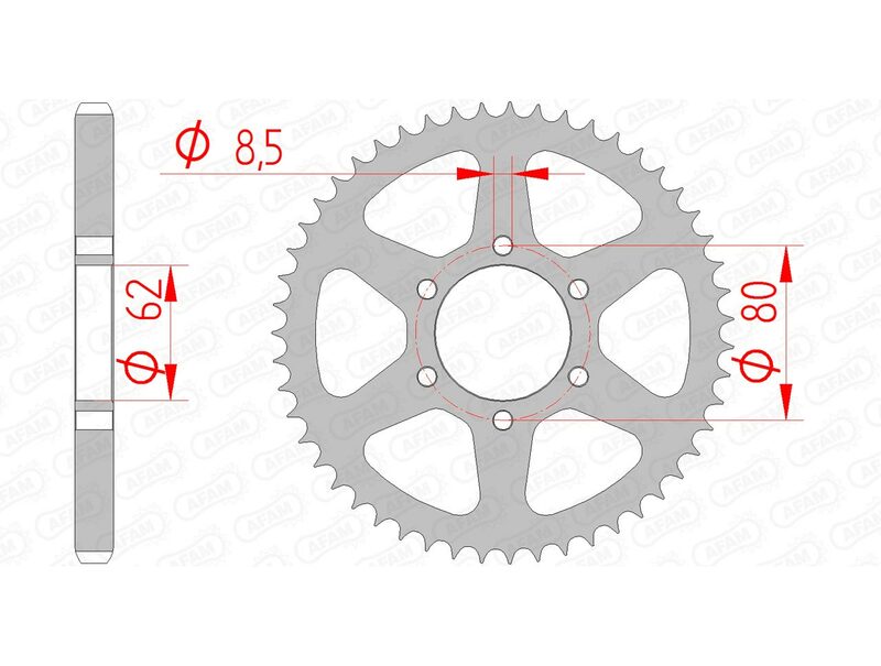 AFAM RR SPROC 428 STEEL ST 12208, 54