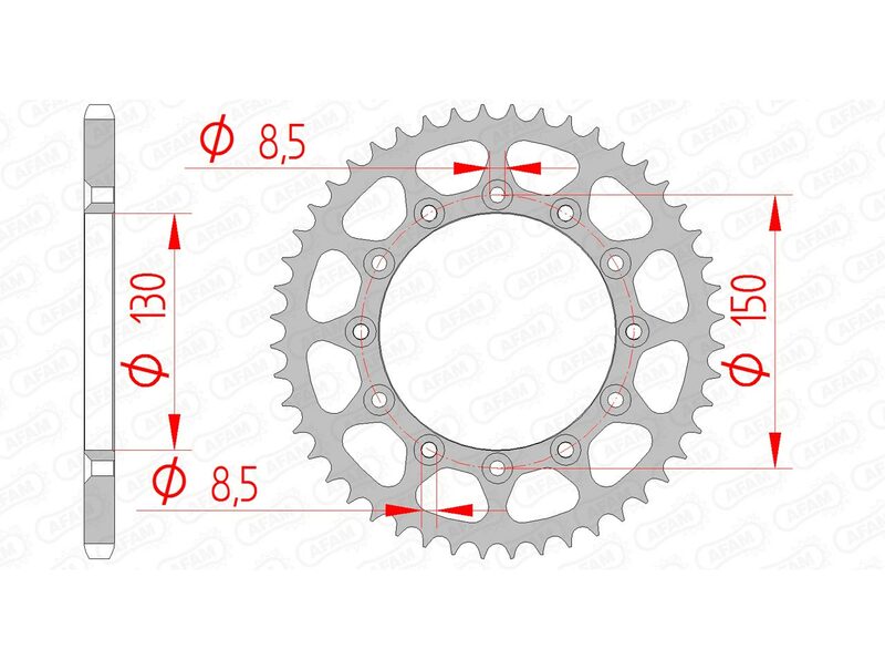 AFAM RR SPROC 520 STEEL SC 12323, 51