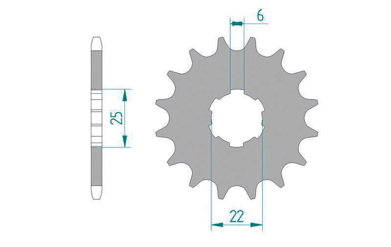 AFAM FR SPROC 420 STEEL ST 20100, 15