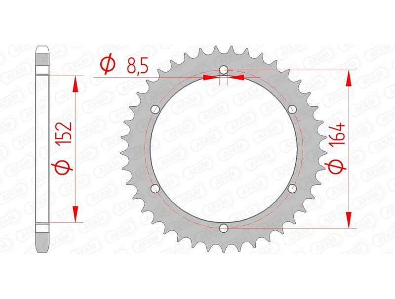 AFAM RR SPROC 520 STEEL ST 12502, 41