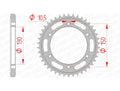 AFAM RR SPROC 525 STEEL ST 12606, 42