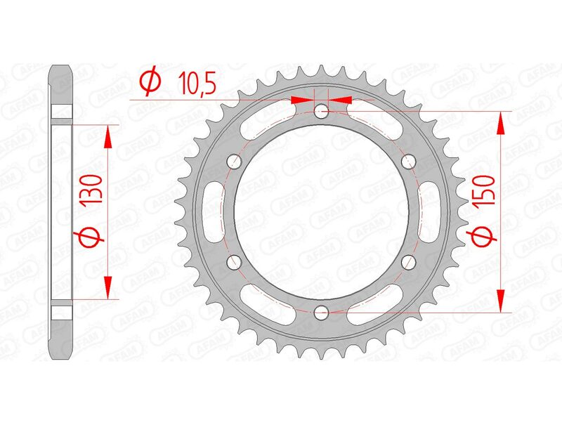 AFAM RR SPROC 525 STEEL ST 12606, 46