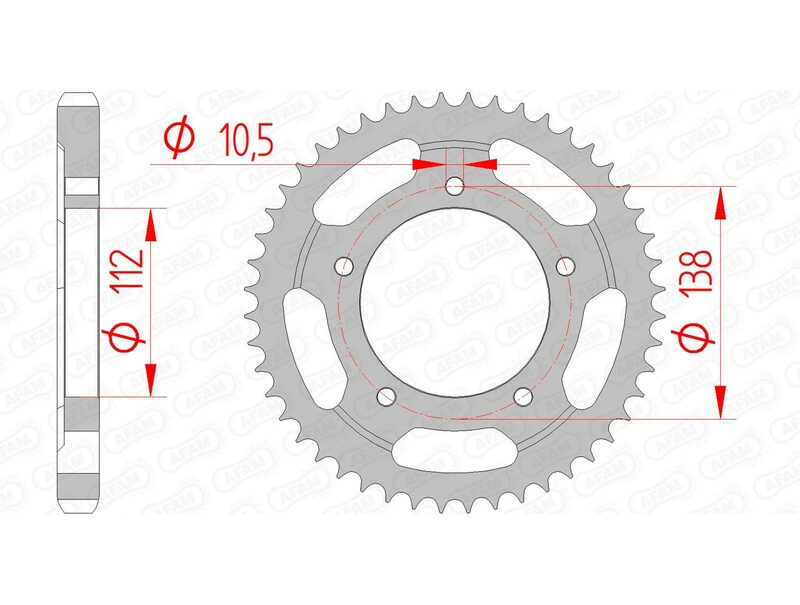 AFAM RR SPROC 530 STEEL ST 12607, 48